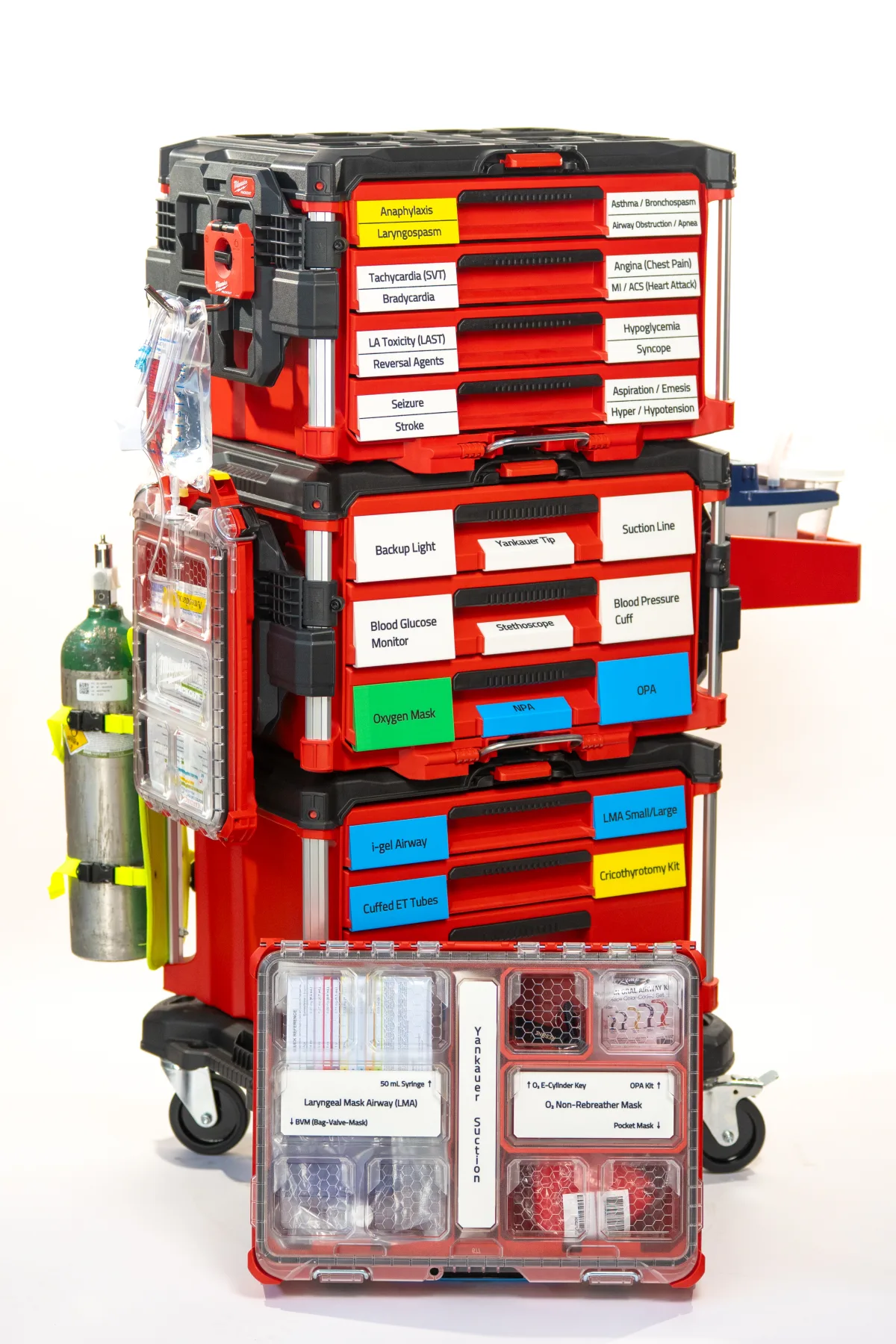 CodeKit™ with the airway box removed and placed in front of the cart.